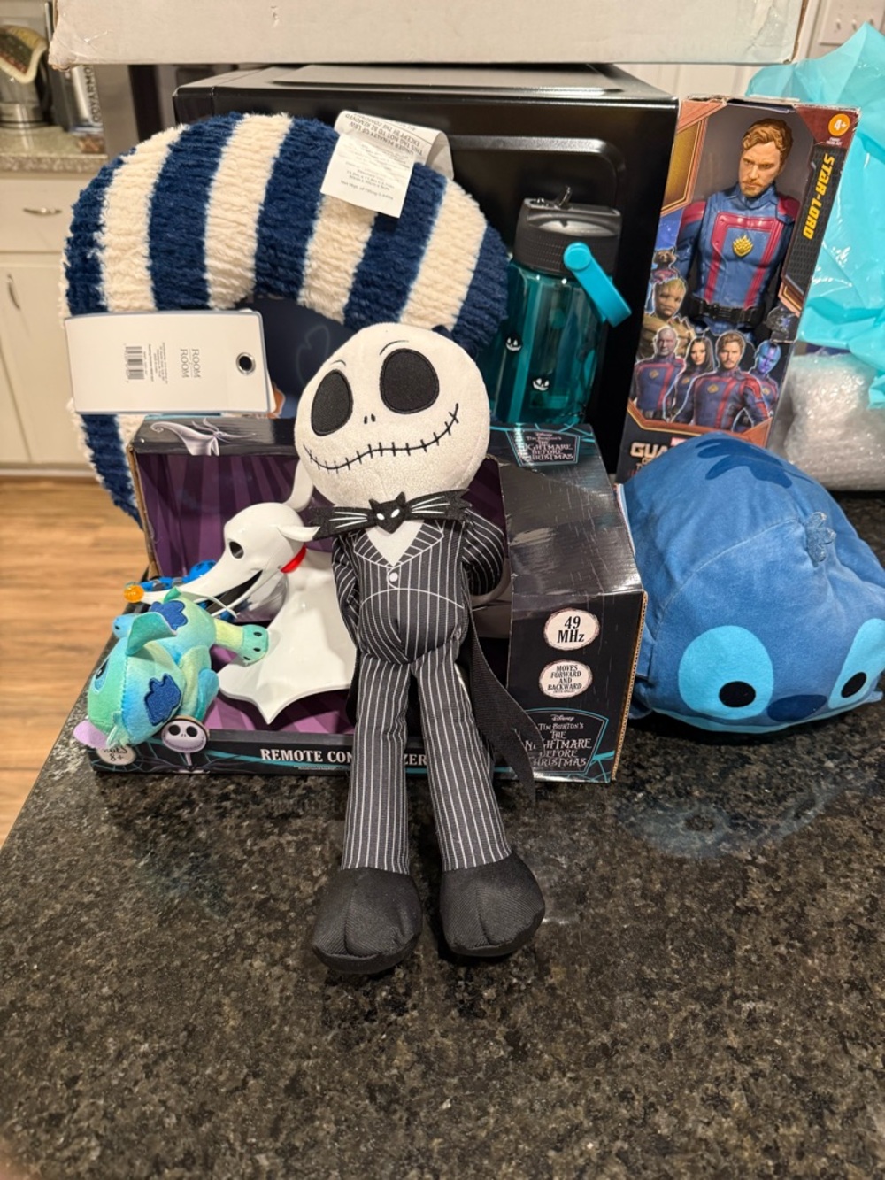 Jack Skellington Plush Doll - Black & White Stripes ON HOLD FOR JJENKINS12